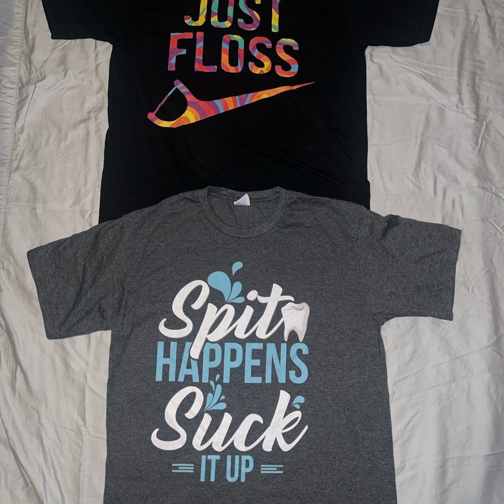 Dental shirts size Large.